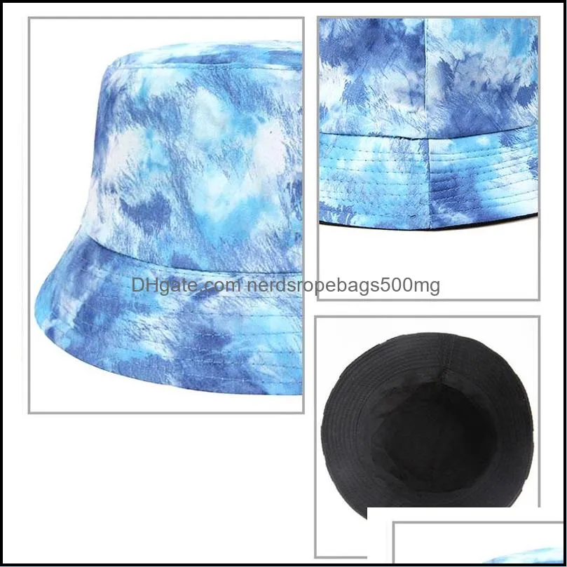 Summer Double-sided Wearable Colorful Fisherman Hats Cap Sunshade Beach Bucket Hat For Women Men RRA12639