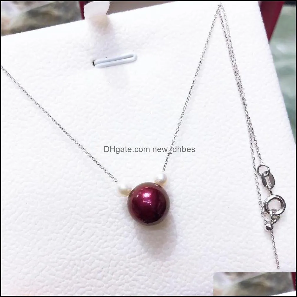 wholesale high quality 11-12 mm edison pearls with 4mm freshwater pearl sterling silver necklace pendant S925 18 inches XL1C116