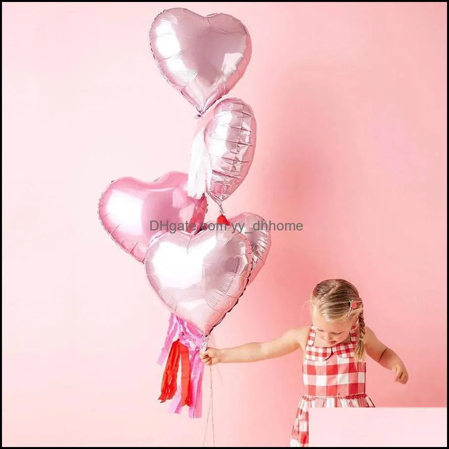 wholesale 18 inch love heart foil balloon 50pcs/lot children birthday party decoration balloons wedding party decor balloons dh0931