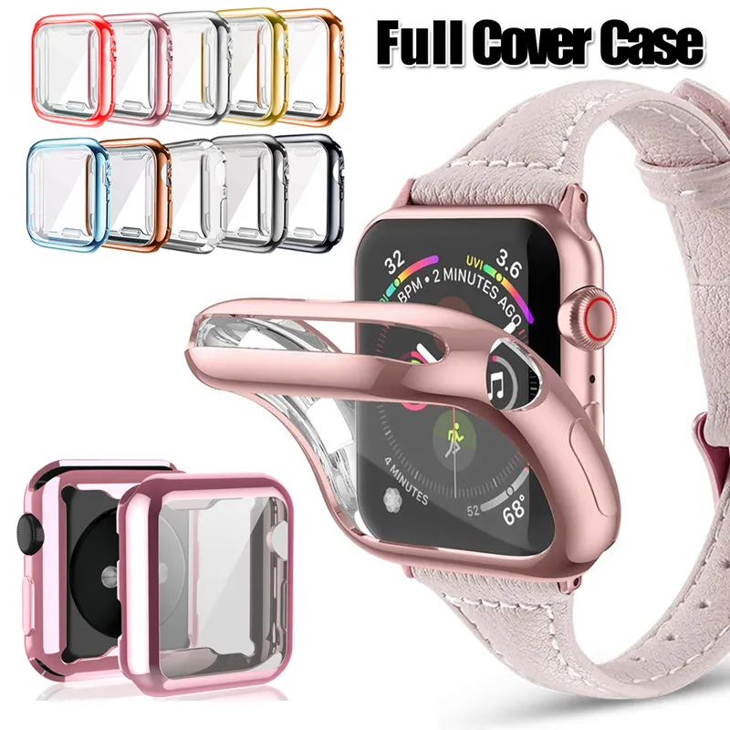 360 Full Shroate Soft Case Force Front Ecrece Protector Защитное покрытие защитное покрытие для Apple Watch Series 7 6 5 4 3 2 41 мм 45 мм 44 мм 42 мм 40 мм 38 мм