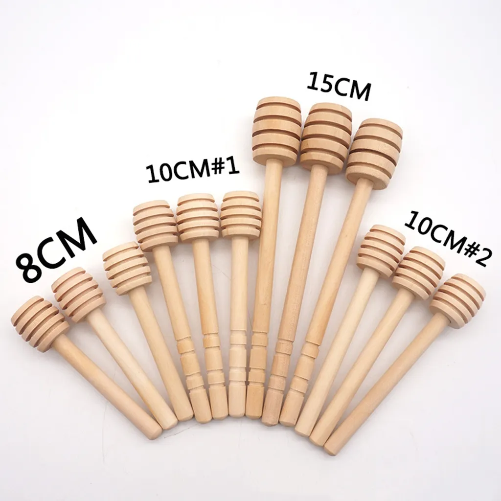 8cm 10cm 15cm Long Wood Honey Dippers Party Gift Kitchen Tool Small Mini Practical Honey Mix Tools