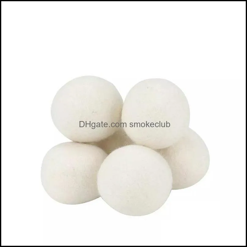 Reusable Natural Organic Laundry Fabric Softener Ball Premium Organic Wool Dryer Balls 6CM DH8868