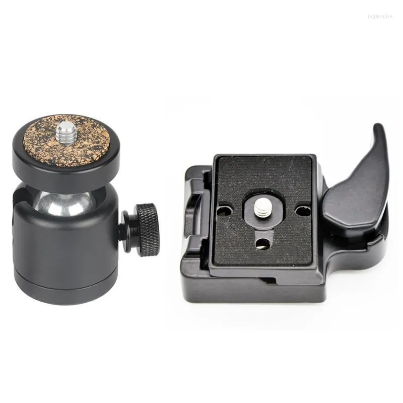 Snabbutgivningsklämdapter för kamera Tripod 360 Swivel Ball Head 1/4 tum Skruvfäste Stativet LOGA22