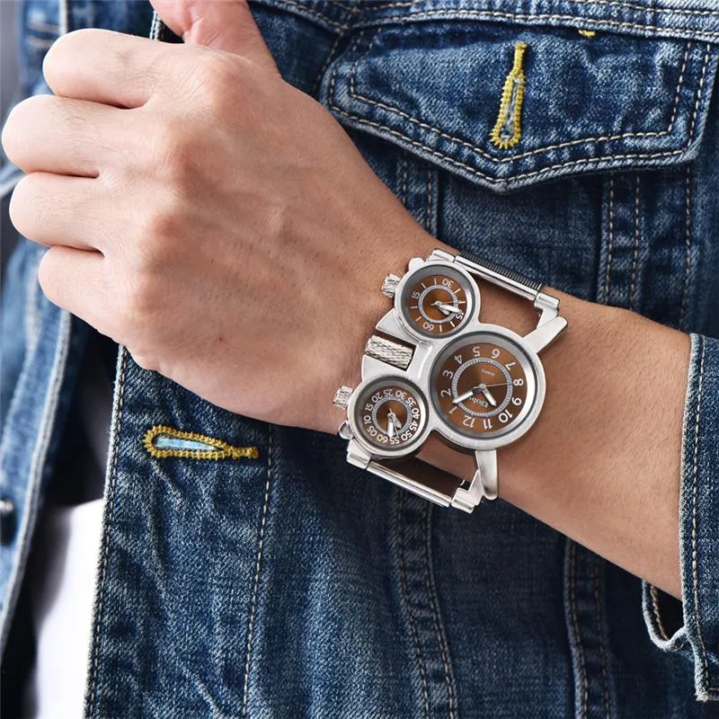 Kol Saatleri Oulm Orgu Celik Model Erkek Saatleri 3 Renk Saat Dilimi Benzersiz Erkek Kuvars Izle Gundelik Spor Erkekler Bilek Saat Yi TL749.72 DHgate