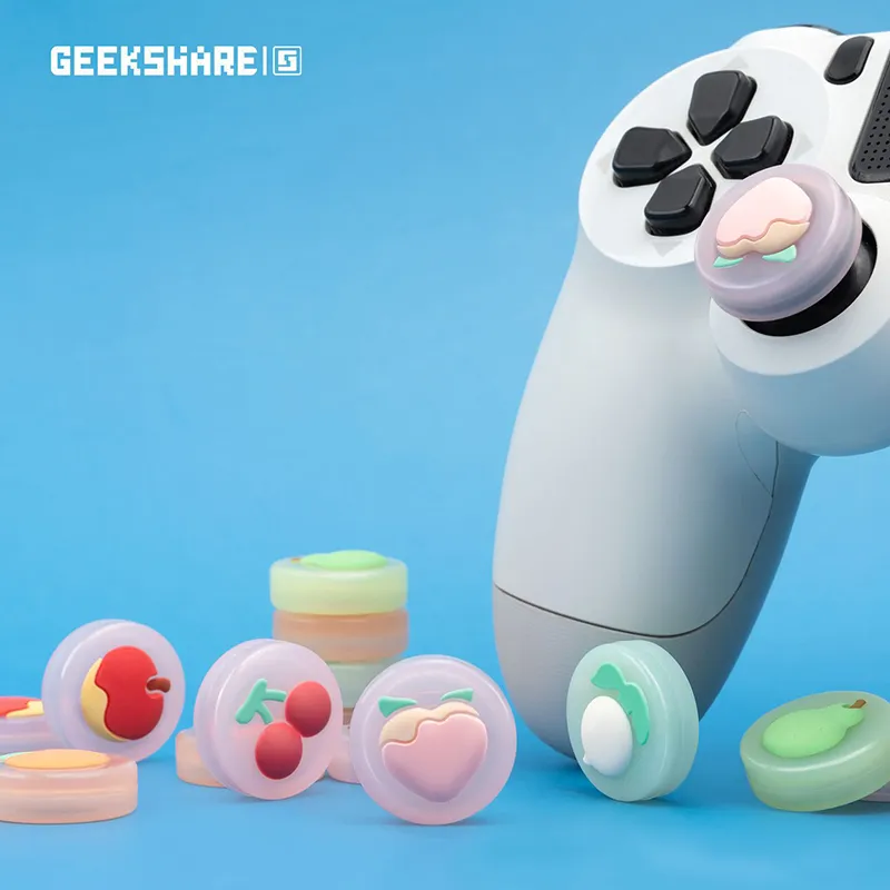 Lovely Fruit Series Soft Skid-Proof Silicone Thumbsticks Cap Thumb Stick Caps Joystick Cover Grips COVER FÖR PS5 PS4 NS Pro Xbox One Controller