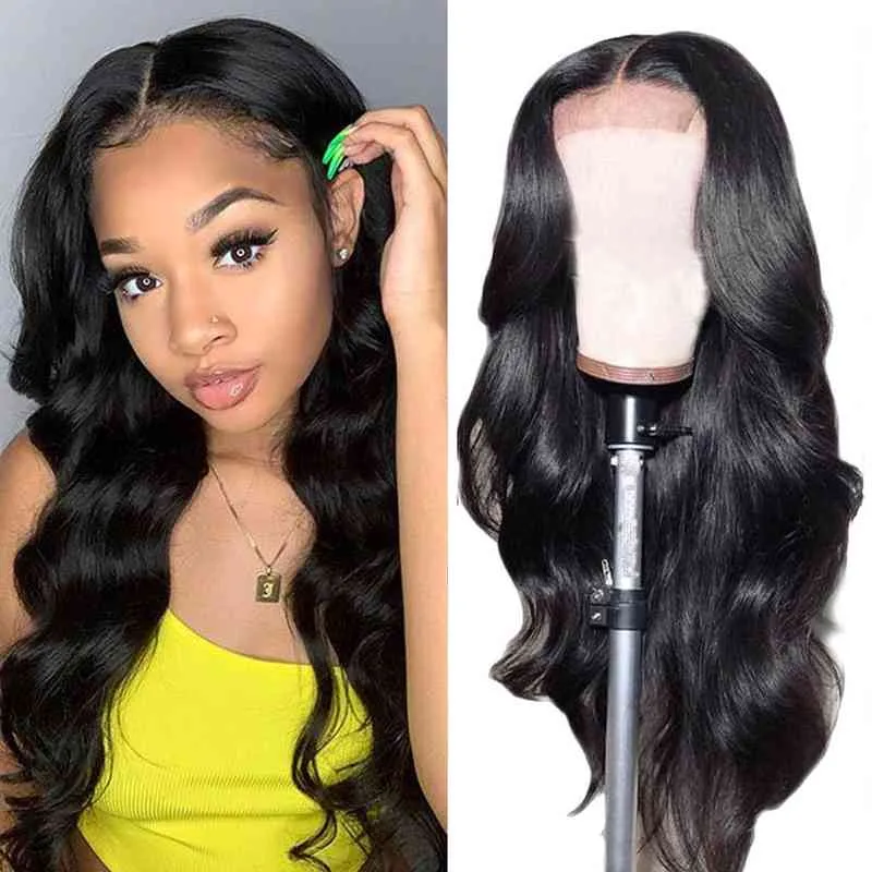 Nxy Wigs Rebecca Body Wave Lace Front Brazilian Human Hair for Women 13x4 Frontal Preucked 4x4 Cloure 220528