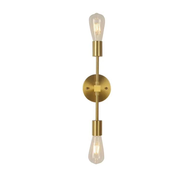 Lâmpadas de parede Moderna Light Iron Gold Gold minimalista nórdico LED American Sconce Stair Stair Sala de estar de cabeceira TV Background Bar Decor Lamp
