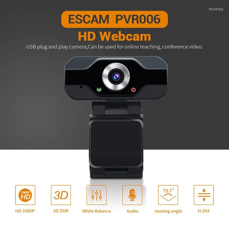 Веб -камера Full HD 1080p Webcam Full HD 1080p с шумоподавлением микрофона Skype Streaming Live для компьютерного Android TVIP IP