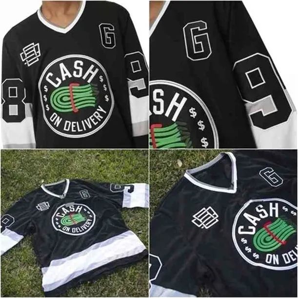 Thr 374040COD retro 89 camisetas de hockey deportivas bordado cosido camiseta de hockey se puede personalizar con cualquier número y nombre