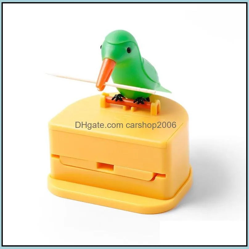 small bird toothpick container automatic toothpick dispenser toothpick holder home decoration kitchen accessories