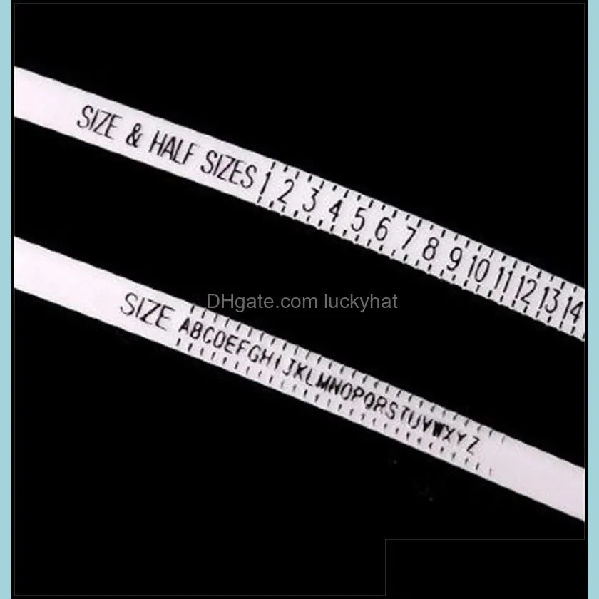 US UK Ring Sizers Ruler Britain And America White Rings Hand Size Measure Circle Finger Circumference Screening Tool 0 79cq J2