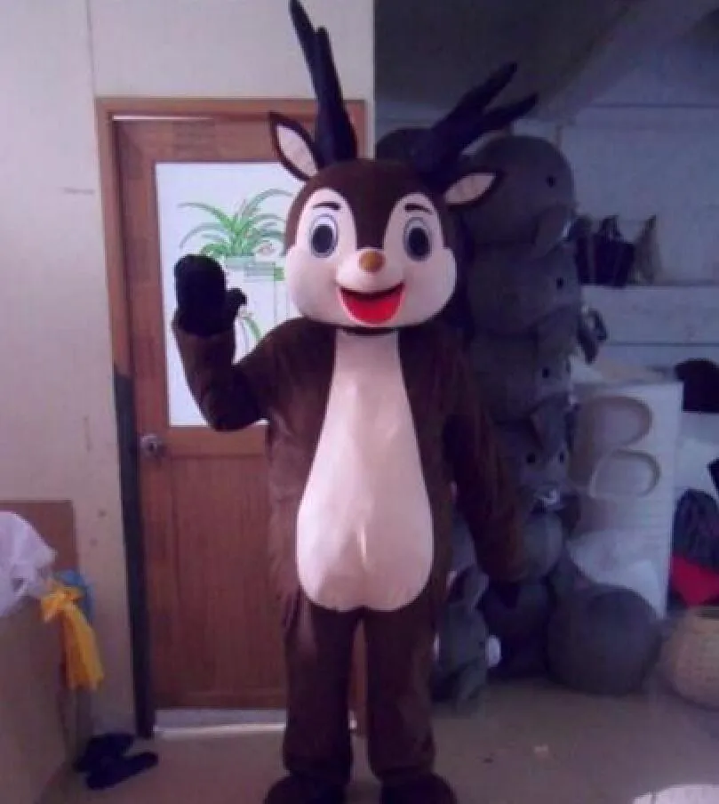 Ny stil Julhjort Mascot Kostym Vuxen Storlek Deer Cartoon Costume Party Fancy Dress Factory Direktförsäljning