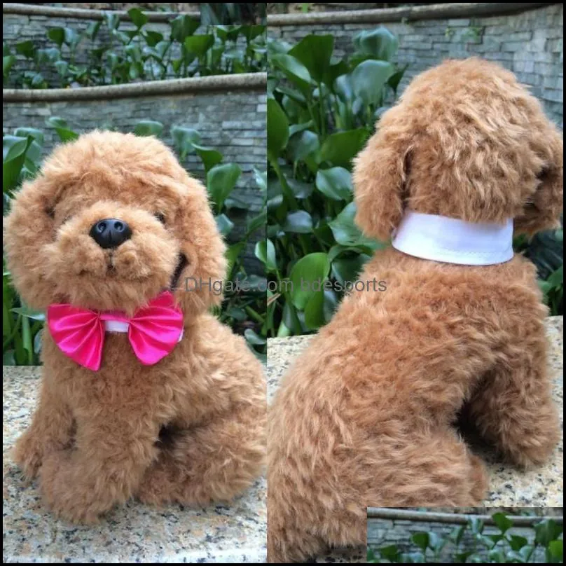 Bling Crystal Dog Puppy Cat Kitten Pet Toy Bow Tie Necktie Pet Collars Necklace WX