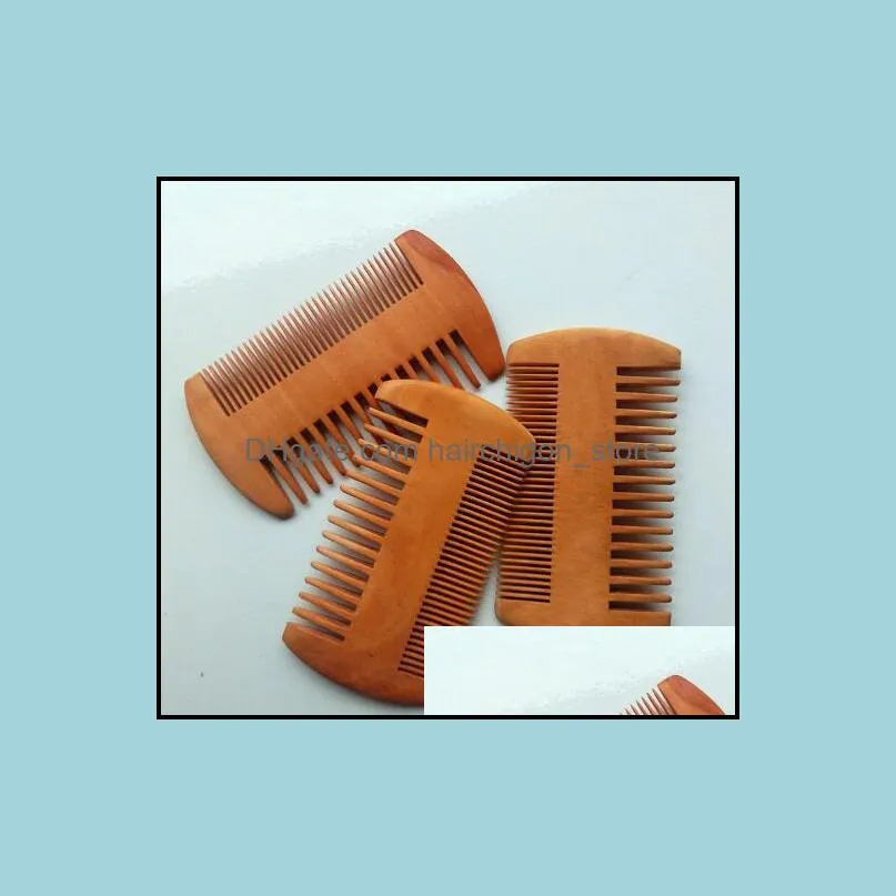 pocket wooden beard comb double sides super narrow thick wood combs pente madeira lice pet hair tool xb1