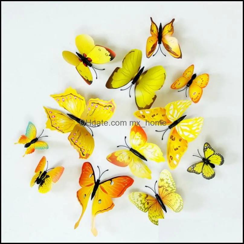 diy 3d fridge magnets butterfly wall sticker home decor room decorations stickers poster waterproof