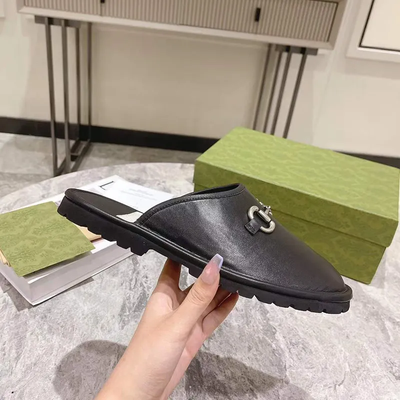 Save Big on Bulk Mens Slipper With Designer Mules Mens Slides Flat Mules  Black Brown Casual Shoes Fashion Vintage Loafers Summer Flip Flops With Box 