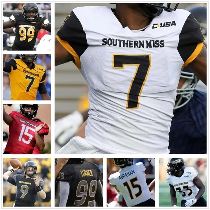 Southern Miss Golden Eagles Jersey: Abraham, Perkins, Watkins More!  Stitched College Football Jerseys Mens, Womens, Youth Sizes