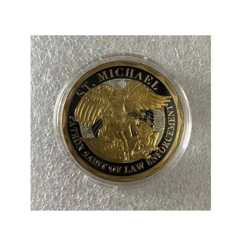 アメリカ合衆国聖ミカエルの法執行機関パトロンセントイーグルの大天使マイケルのコインコレクション。