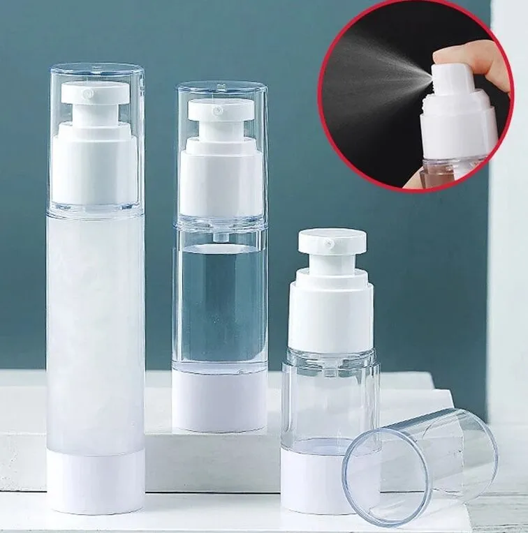 Viagens Pacote Spray Spray Amostra Portátil Cosméticos Potenciômetros Pequeno Álcool Garrafas de Vácuo Claro Toner Vazio