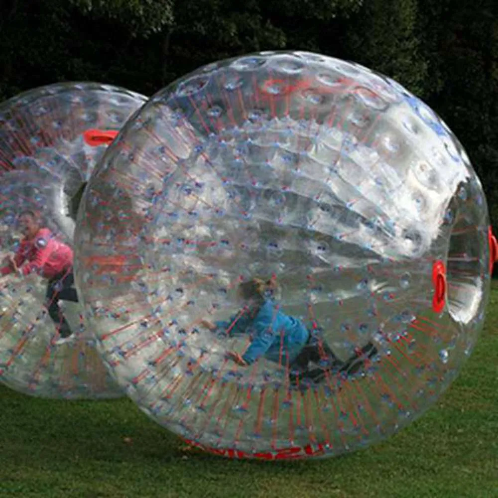 Água inflável gigante amarela/azul brinca a bola humana da bolha da água