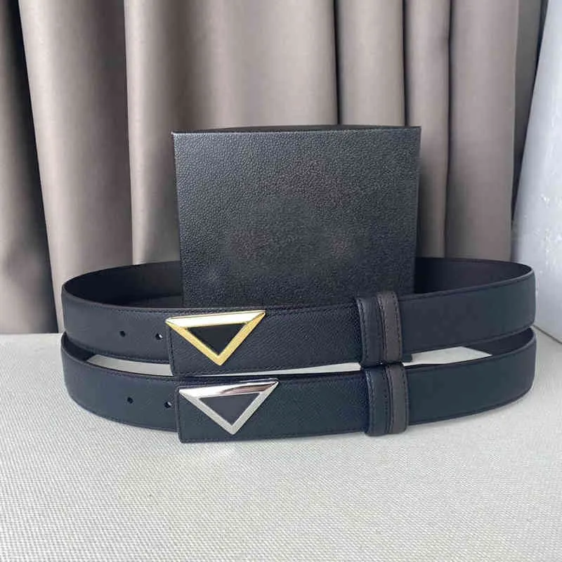 Designer Designer Fashion Belts and Buckles Real Cowhide Light Business for Man Woman Belt Width 3.5cm Buckle 4 Color with Box