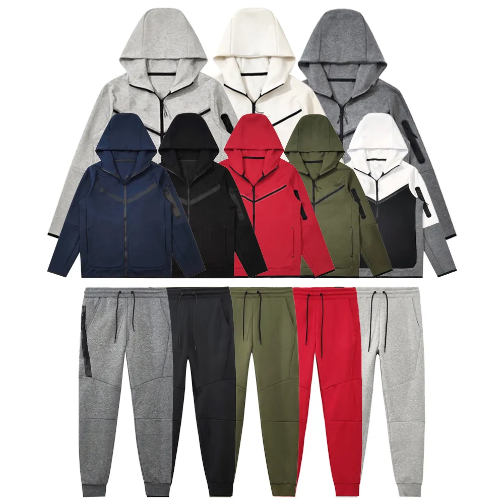 5A Tech Fleece Sweat à capuche Survêtement Pantalon de sport pour hommes Sweats à capuche Costume de créateur Vestes à capuche Space Pantalon en coton Femmes Manteaux épais Bas Hommes Joggers Running Jumper