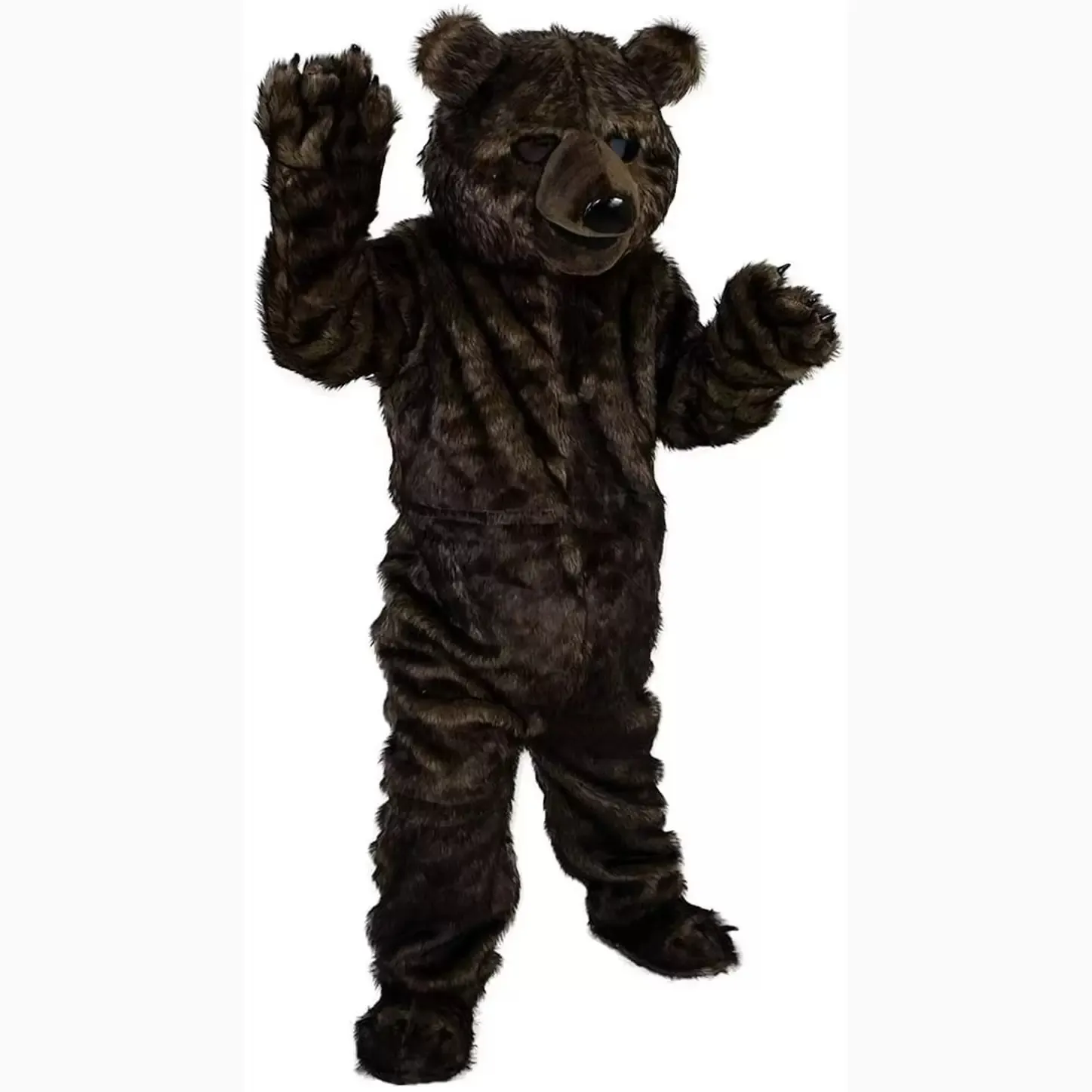 Desempenho de palco Plush Bear Mascot Costume Halloween Characton Character Roupfits Suit Publicidade Folhetos Roupas Carnaval unissex Força de adultos