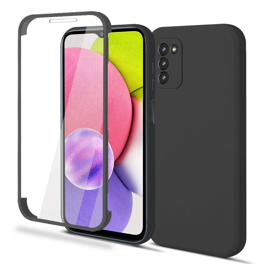 Custodia robusta per tutto il corpo con protezione dello schermo antigraffio integrata Custodia morbida in TPU per Samsung Galaxy A03S A02S A03 A33 A53 A73 A13 A10S A20S A21S A21 A51 A71 A20 A30