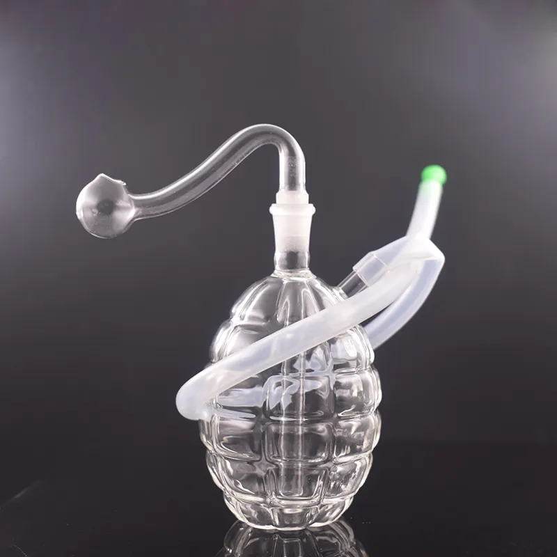 Mini granada Bong de água queimador de óleo de vidro para plataformas de petróleo Bongs de água pequeno queimador de óleo cachimbo de água Cachimbo de cinzas cachimbo de água