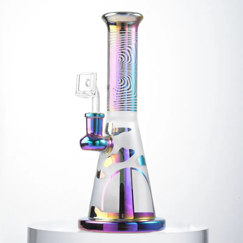 Vidro Heady Hookahs Arco-íris Colorido Vidro Bongo Chuveiro Percubos 14mm Feminino Water Bongs com Banger Bowl Rig Rig Dab ZDWS2005