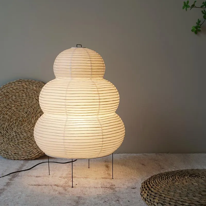 Lâmpadas de mesa NOGUCHI Lâmpada de papel Silêncio Eólico Decoração de casa japonesa para sala de estar para sala de jantar FixtureTable