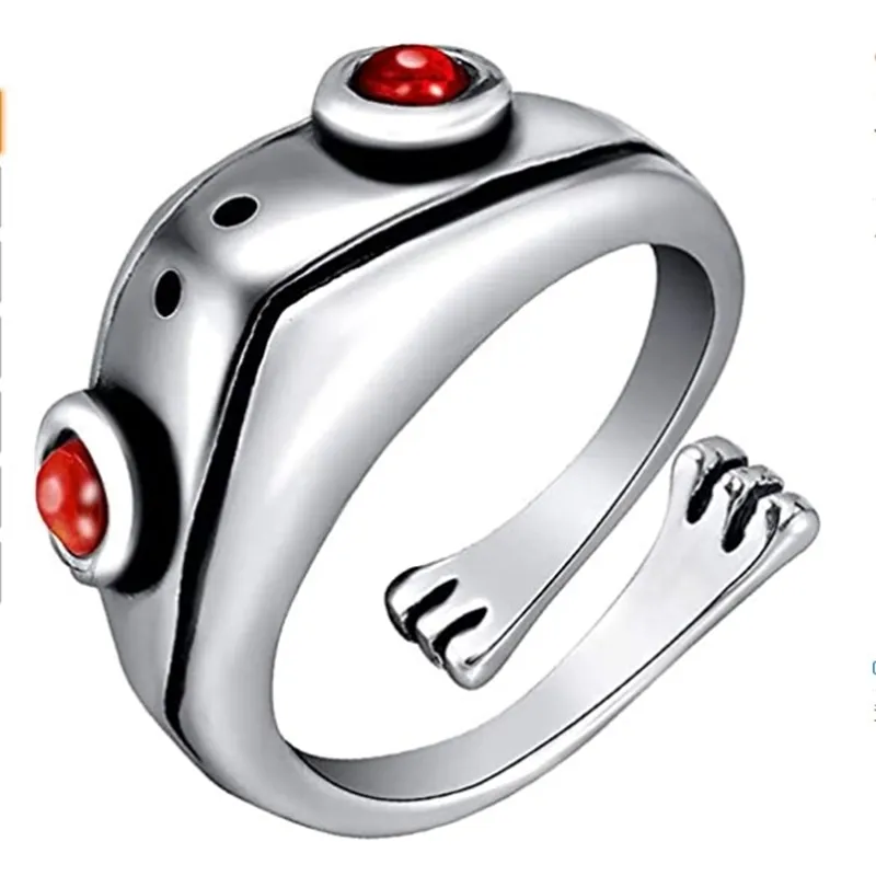 Vintage Silver Frog Ring für Frauen 3D niedliche Accessoires Weihnachtsgeschenkschmuck Großhandel Großhandel