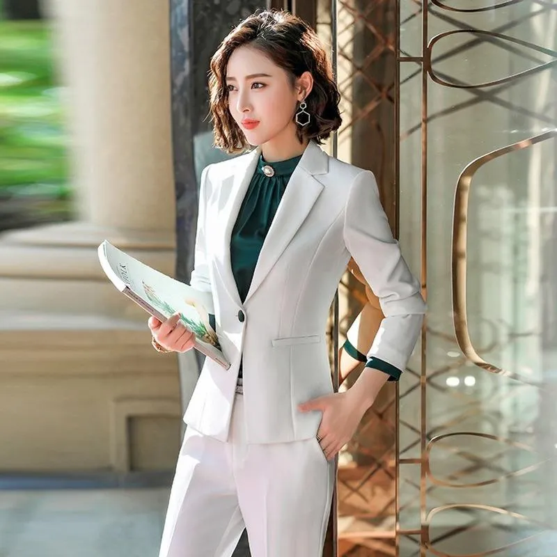 Autumn Winter Womens Slim Fit Two Piece Pants Set Out For Professional Work And Casual Wear From Ganjiuming 50.3 DHgate.Com
