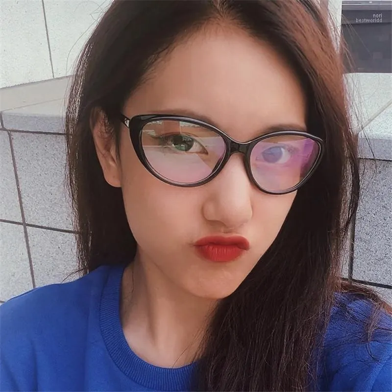 Sunglasses Ultralight Anti Blue Light Block Cat Eye Glasses Frame Female Eyewear Women Clear Lens Eyeglasses Cateye Shades