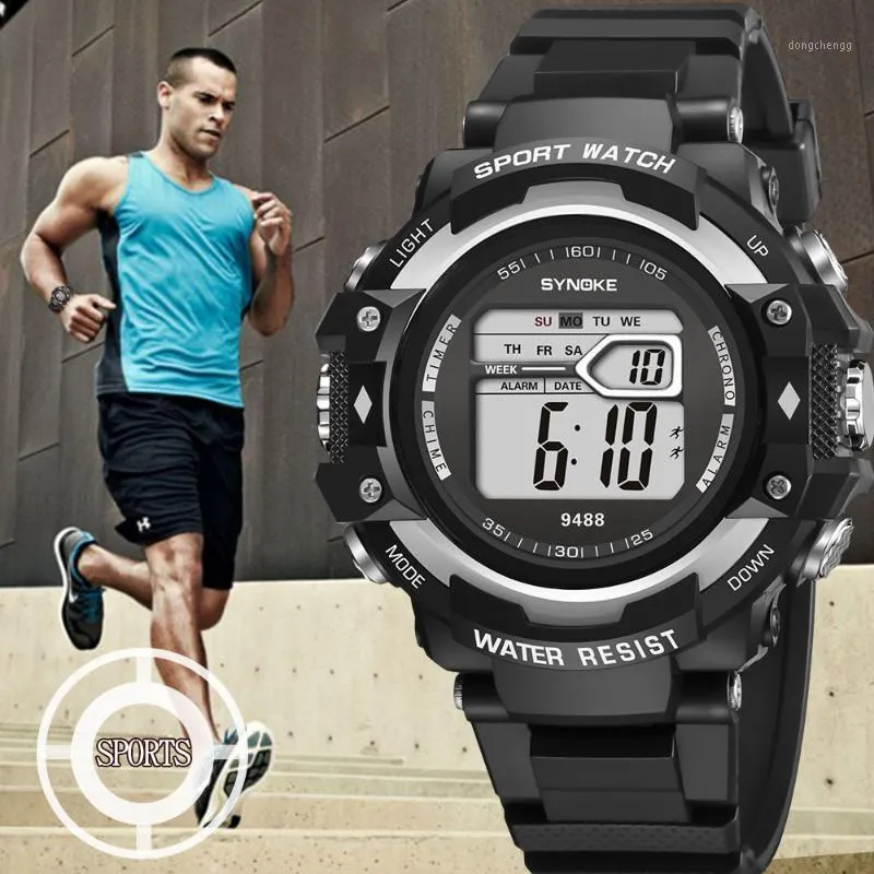 SYNOKE Military Sport Watch For Men Waterproof Daktronics Led, Digital