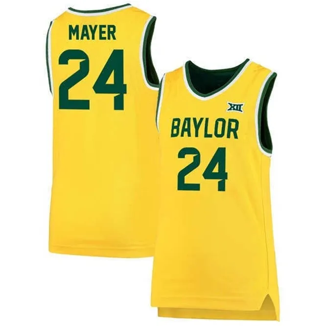 XFLSP Baylor Bears＃45 Davion Mitchell 2020-21レプリカカレッジバスケットボールジャージー任意の数と名前24マシューマイヤー12 Jared Butler 11
