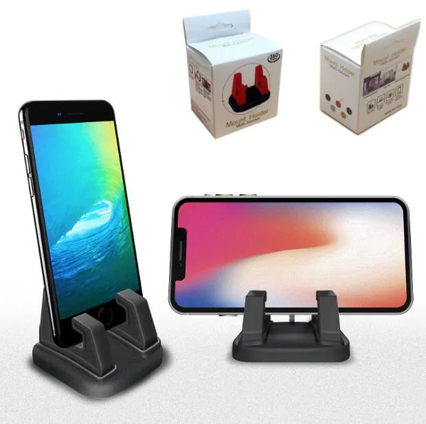 Kundenspezifische Logo Universal Car Mount Halter Desktop Mini Instrument Console Center Mobiltelefon 360 Grad drehbar für Mobiltelefon mit Kleinkasten