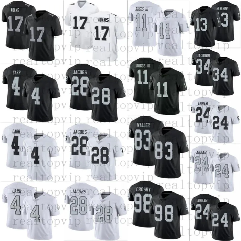 17 Davante Adams Maxx Crosby voetbalshirt 83 Darren Waller 28 Josh Jacob Las HEREN DAMES KINDEREN 4 Derek Carr Jerseys Chandler Jones Raideres Bo Jackson Henry Ruggs III