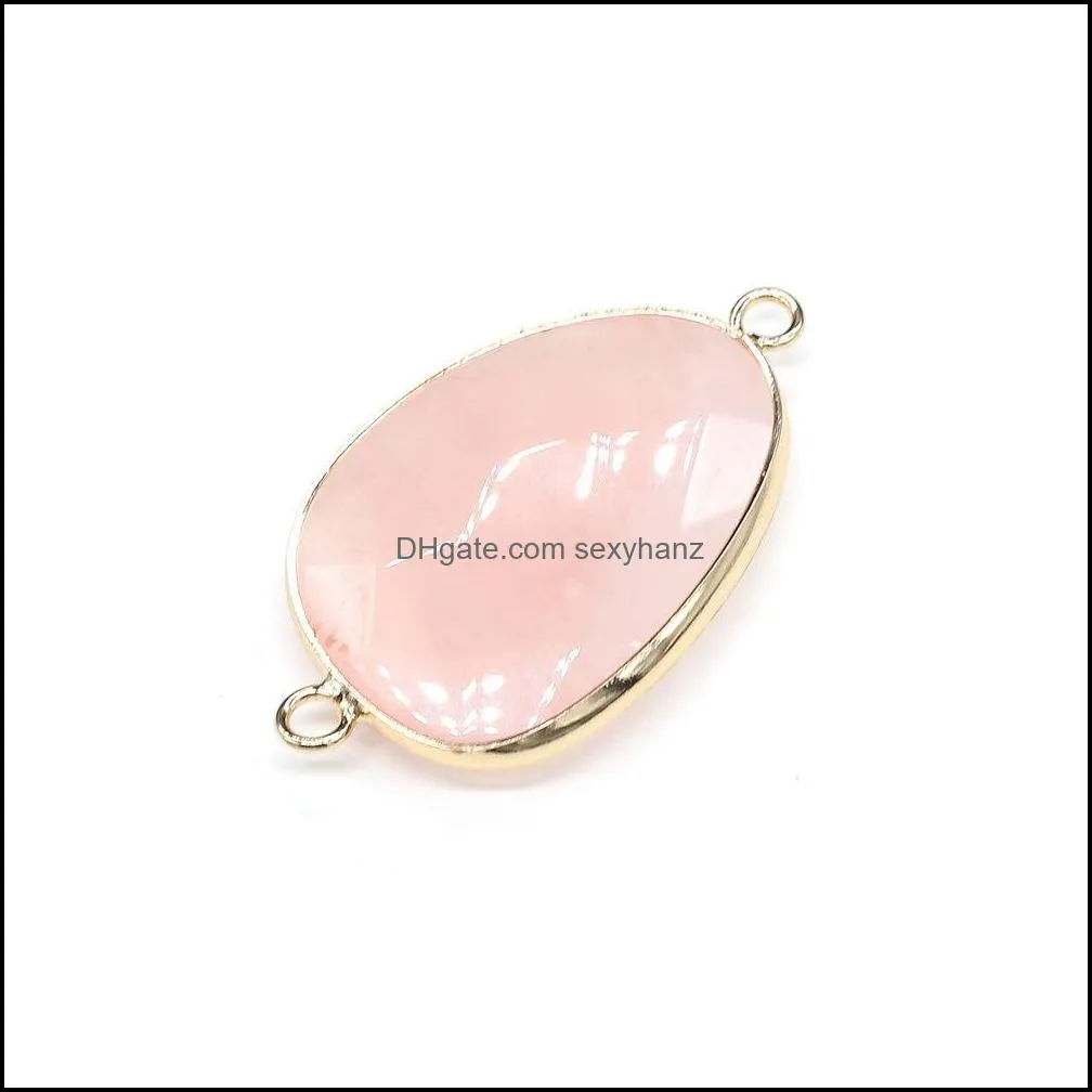 Natural Stone irregular Rose Quartz lapis lazuli amethyst Pendant charms DIY for druzy bracelet Necklace earrings Jewelry Making