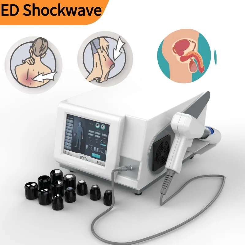 ESWT Altre apparecchiature di bellezza Phyaical ShockWave Therapy Machine per il trattamento Ed Dispositivo ad onde d'urto acustico per lesioni sportive Mal di schiena