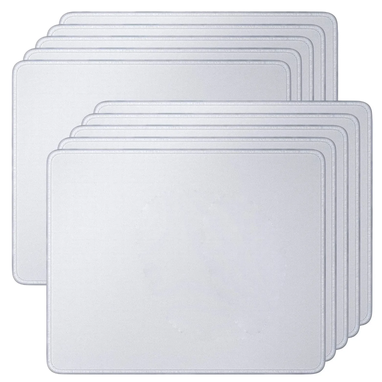 Almofadas retangulares em branco para mouse pad de sublimação com borda de travamento em branco com base de borracha antiderrapante para impressão de impressão por transferência de calor Artesanato