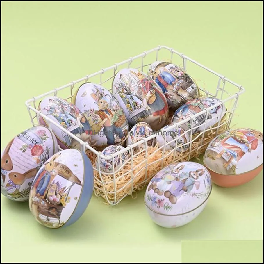Easter party gift decoration egg-shaped colorful bunny rabbit candy chocolate box creative mini packaging jewelry storage