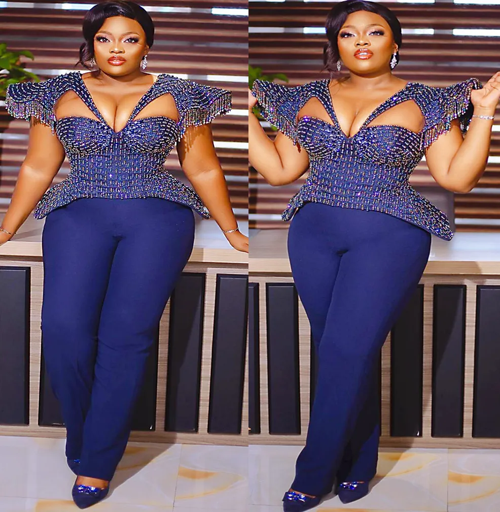 Plus size beaded jumpsuit hot sale