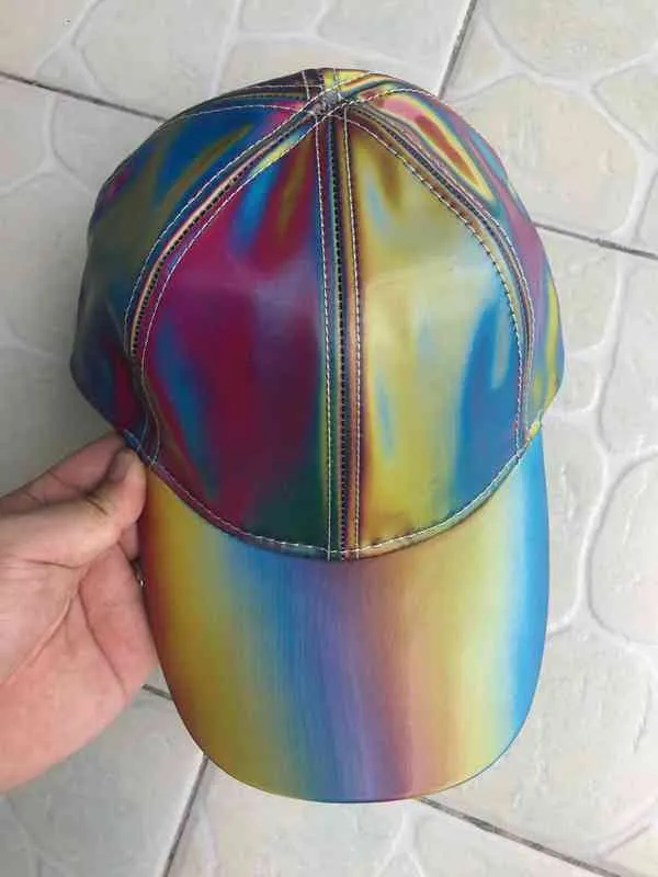 العودة إلى مستقبل Marty McFly Hat Color Change Rainbow Baseball Cap القبعة القابلة للتعديل للرجال والنساء