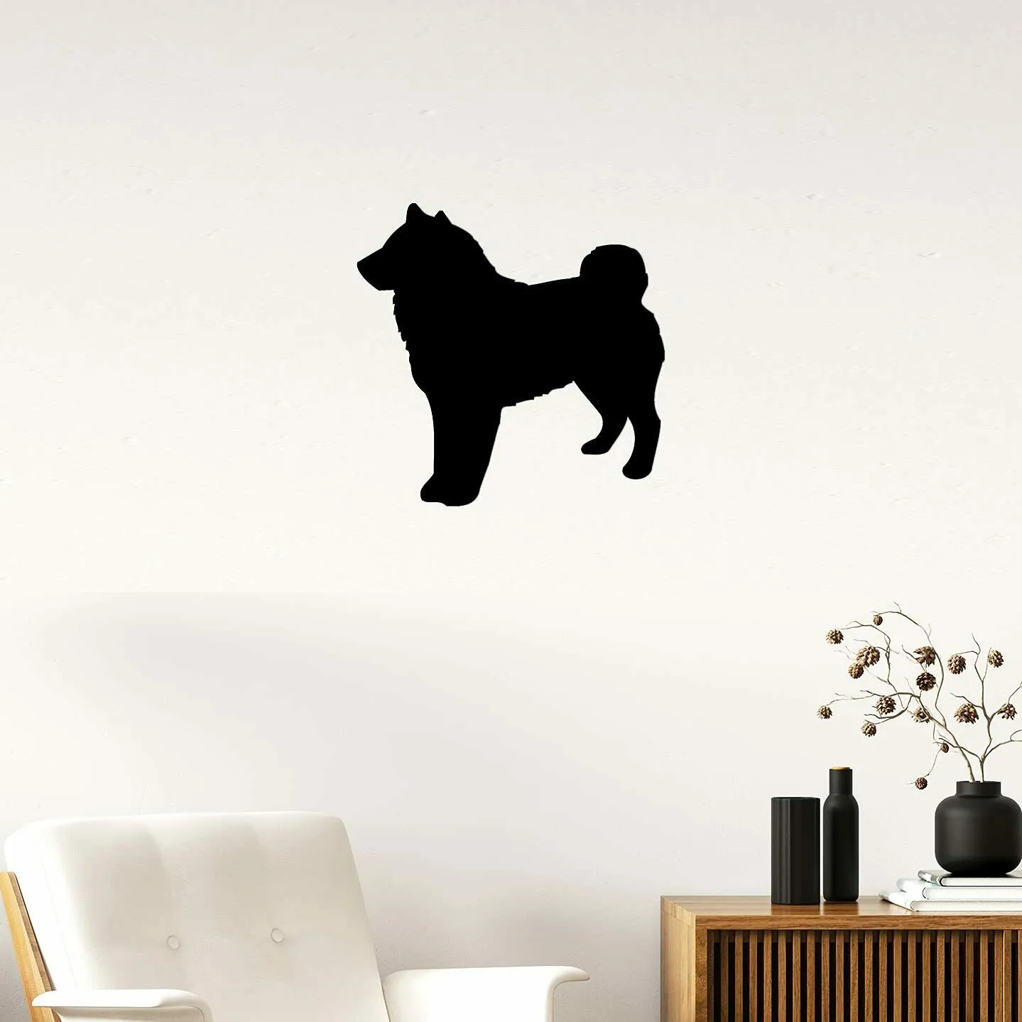 Shiba Inu metalen wandbord | Hondenras silhouet wanddecoratie | Indoor Outdoor Decor