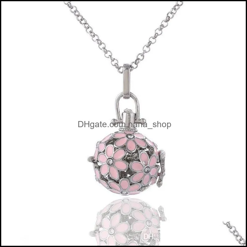 Premium Aromatherapy Essential Oil Diffuser Necklace Locket Pendant Jewelry With 60cm Chain 3Pcs Refill Ball 5 Styles