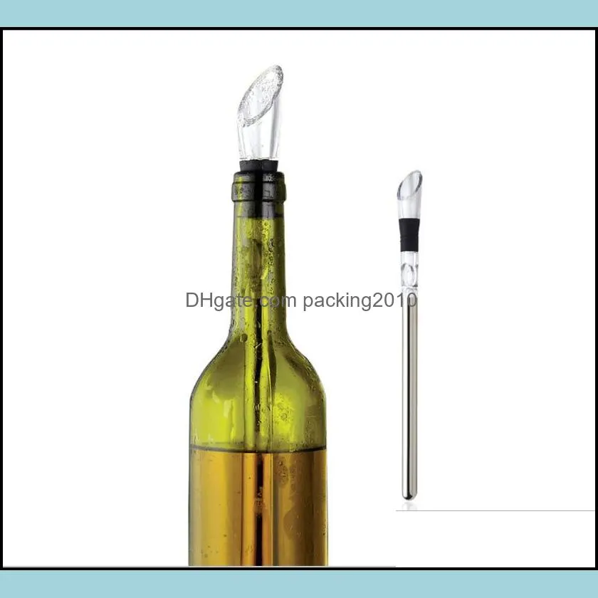 stainless steel beer red wine cooling stick useful chiller cooler convinient beverage stick home barware pad11682