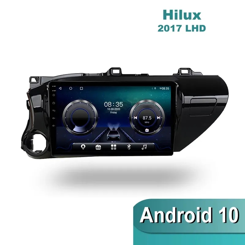 Car DVD Video Radio Player 10.1 بوصة Android لـ Toyota Hilux 2016-2018 GPS متعددة الوسائط