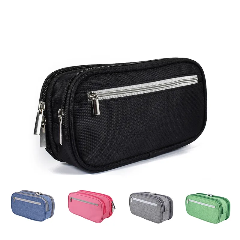 سعة كبيرة القلم القلم الرصاص قرطاسية الفتيان الفتيات Girls Pen Bac Cases Storage Storing School School School Secords Pouch Cosmetic Travel Hy0453