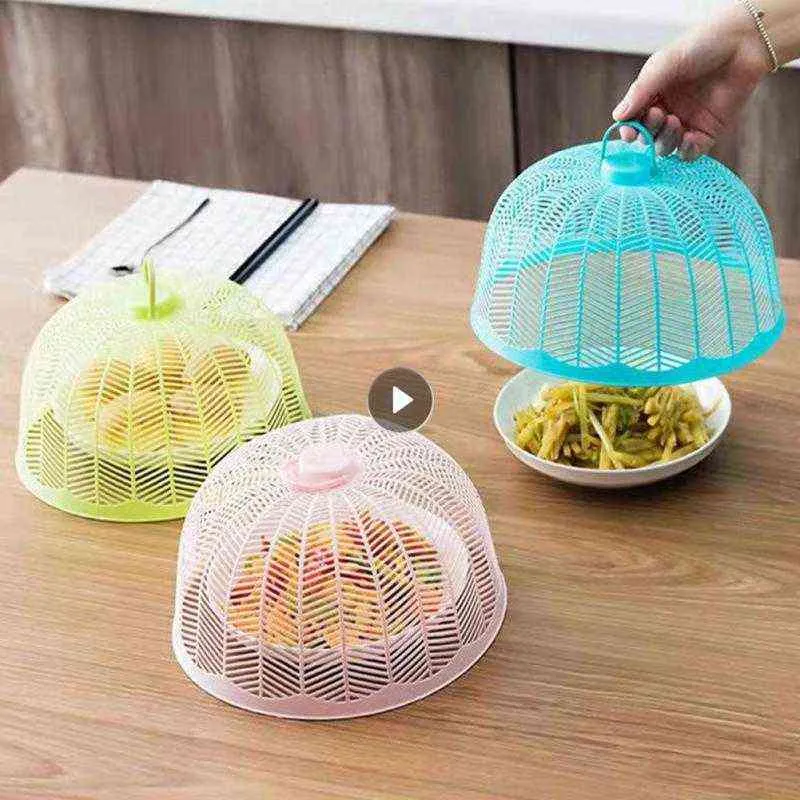 1 UNID Cubiertas de platos de comida Malla a prueba de mosquitos Cocina Anti Fly Mosquito Carpa Dome Net Dust Insect Protect Dish Cover Accesorios de cocina Y220526